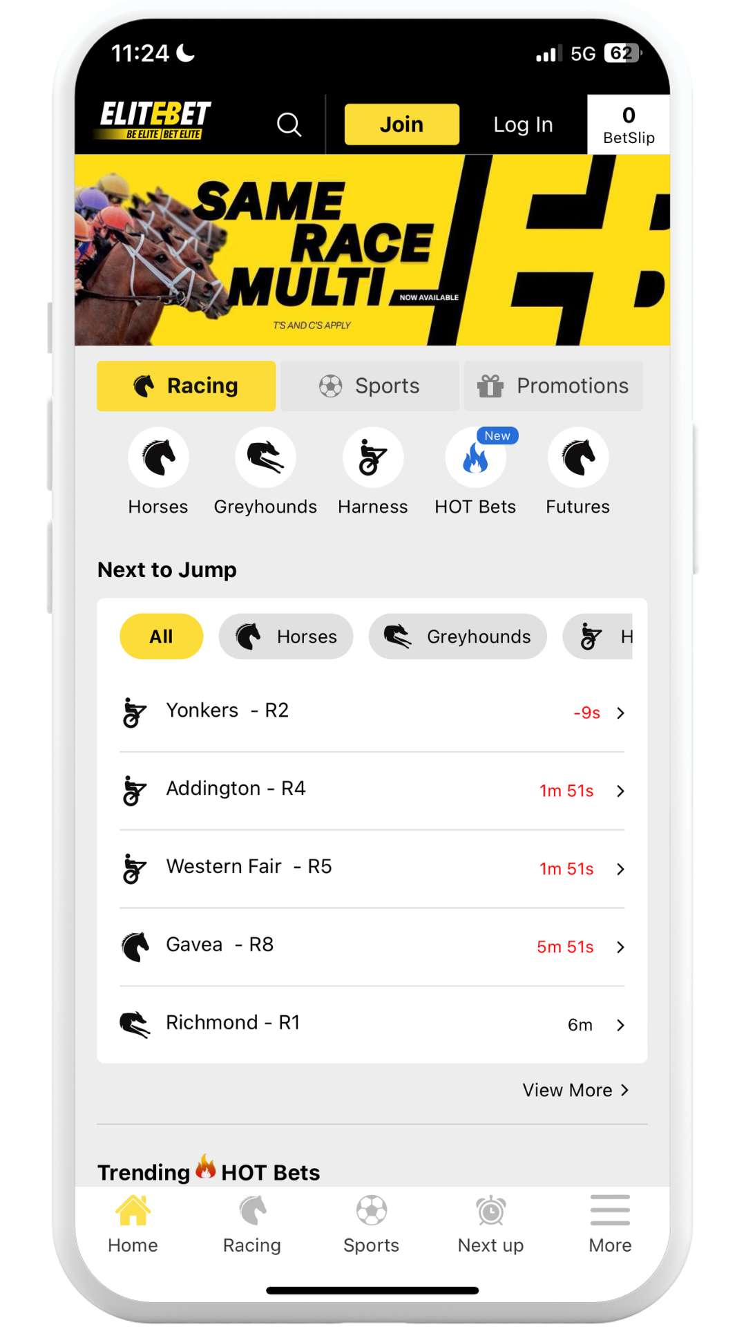 EliteBet Racing Offering