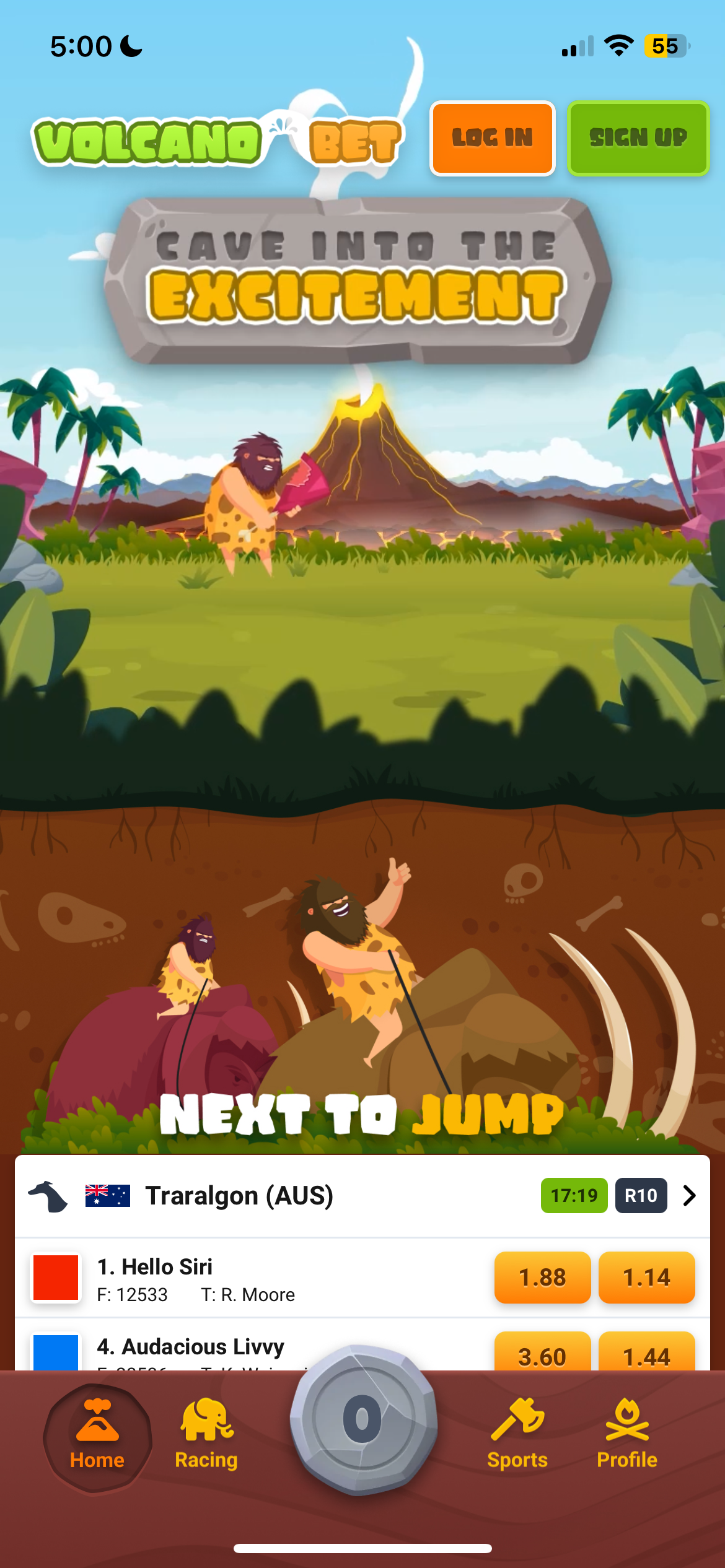 VolcanoBet app  hp